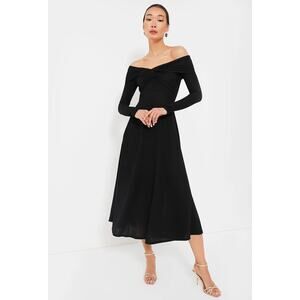 TUCKERNUCK Moon River Black Off The Shoulder Maxi Dress NWT Size XS